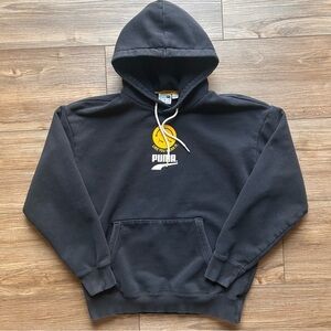 Puma | “Smile Like You Mean It” Oversized Logo Hoodie in Black (Small)